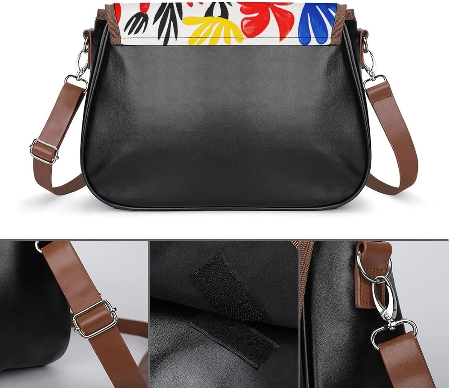 Color Dot Pattern Crossbody Bags for Women Travel Shoulder Bag Small Leather Cross Body Handbags
