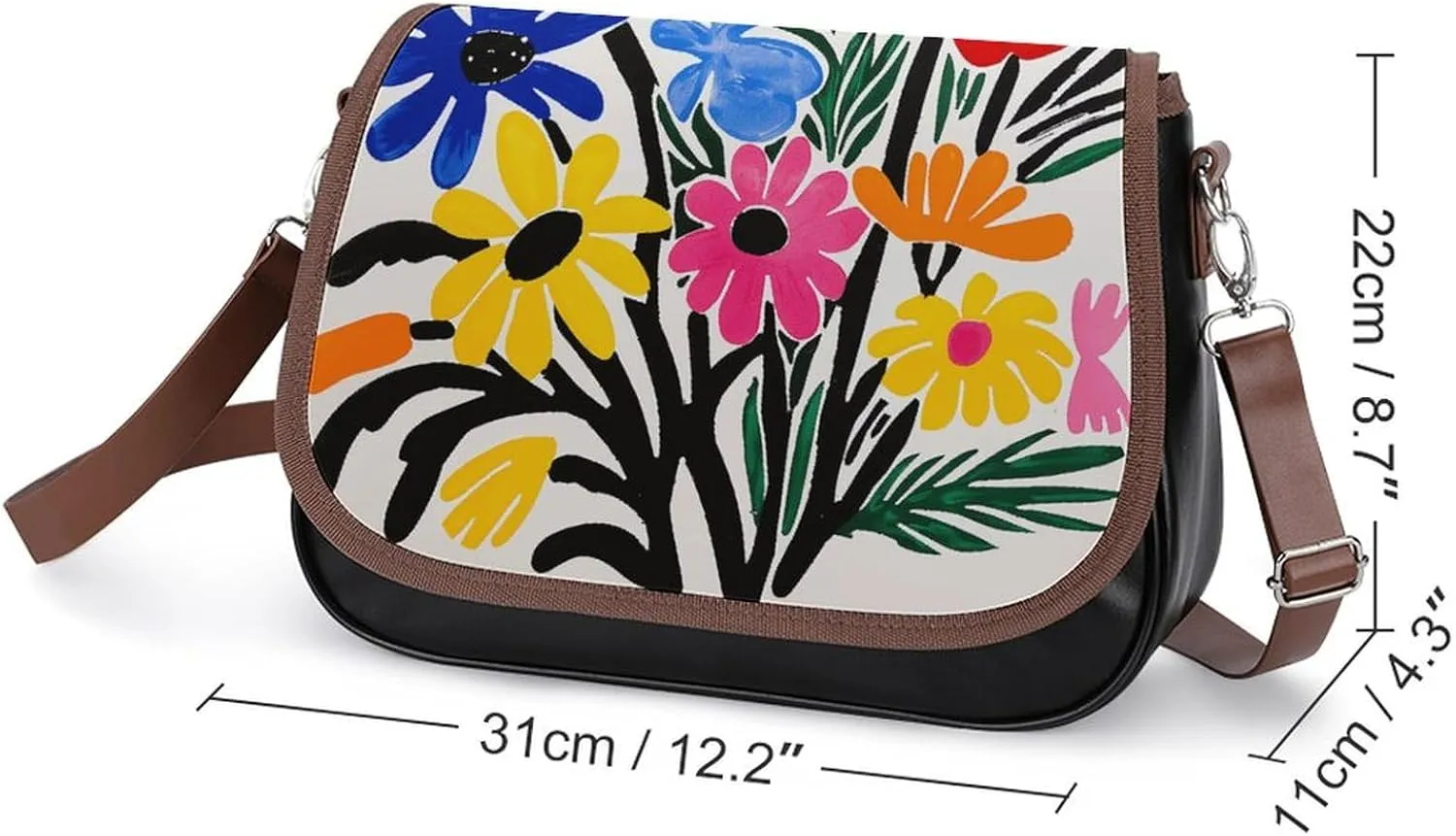 Color Dot Pattern Crossbody Bags for Women Travel Shoulder Bag Small Leather Cross Body Handbags