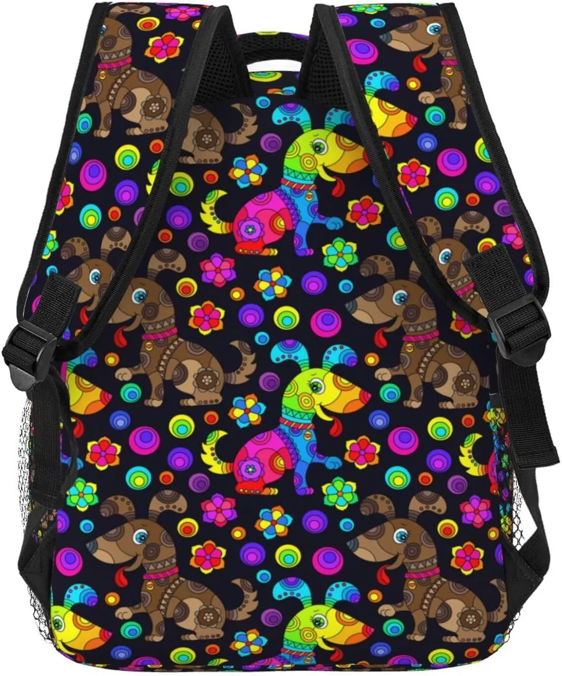 Colorful Dogs Backpacks 15 Inch Laptop Backpack Multipurpose Double Shoulder Bag for Men Women Gifts