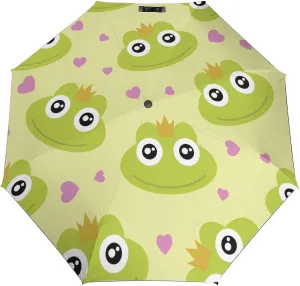 Colorful with Snails Compact Travel Umbrella, Windproof Waterproof Stick Umbrella Protection Umbrellas