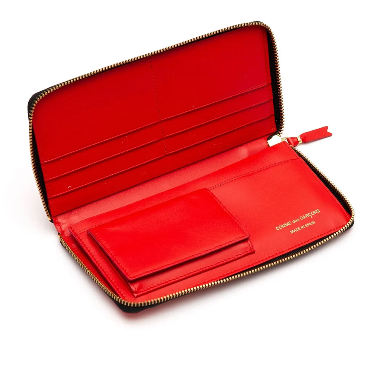 comme des garçons huge logo wallet (red)