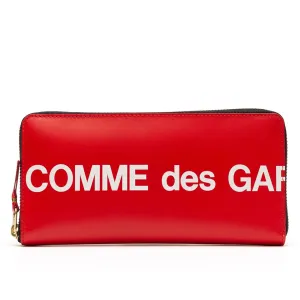 comme des garçons huge logo wallet (red)