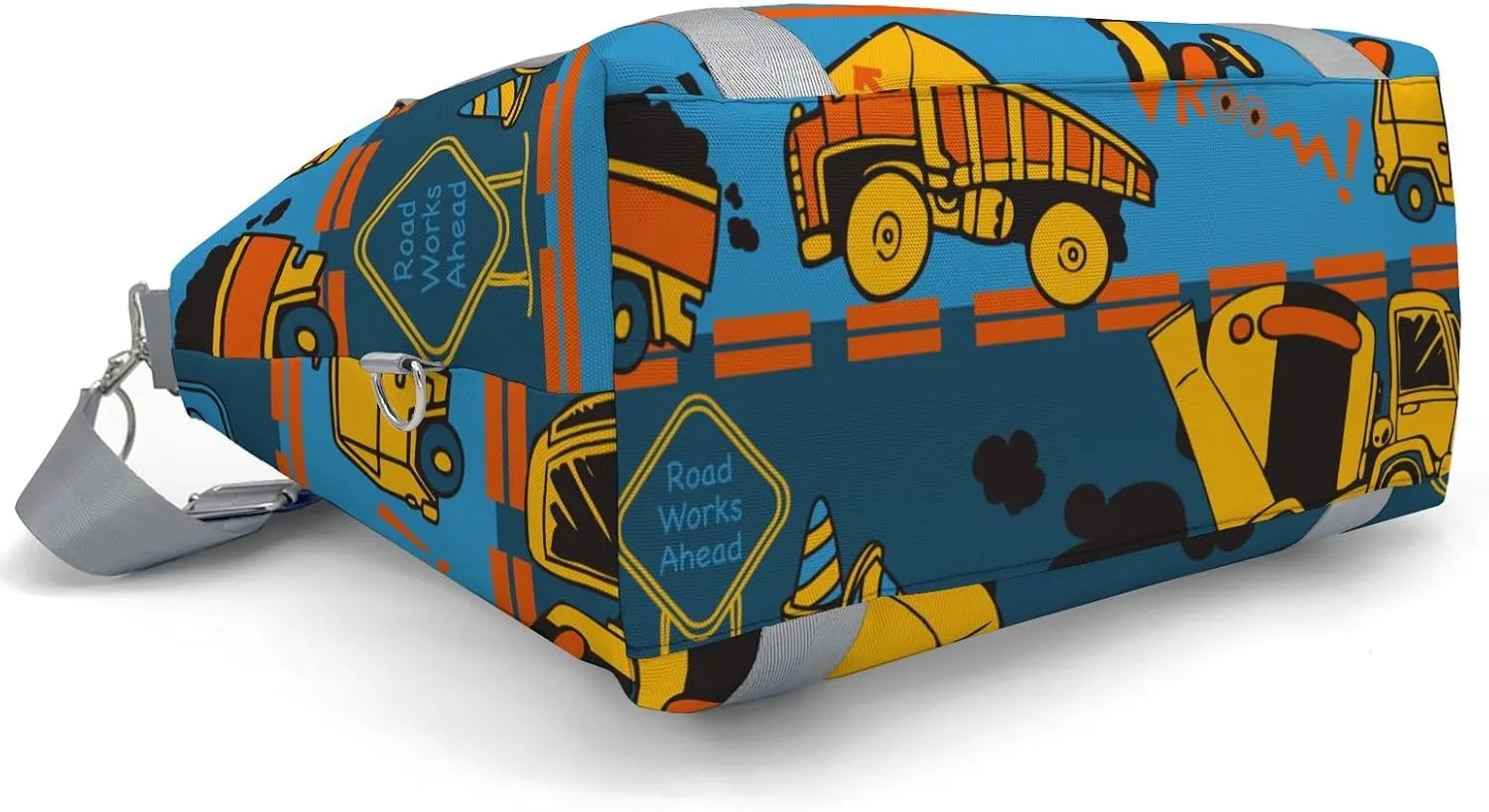 Construction Car Truck Personalized Gym Dance Bag for Girls Boys,Custom Name Sport Duffel Bag Weekender Bags Carry On Travel Duffel Bag