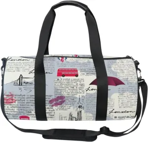 Cooper girl London Newspaper Duffels Bag Travel Sport Gym Bag