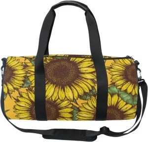 Cooper girl Summer Sunflowers Duffels Bag Travel Sport Gym Bag
