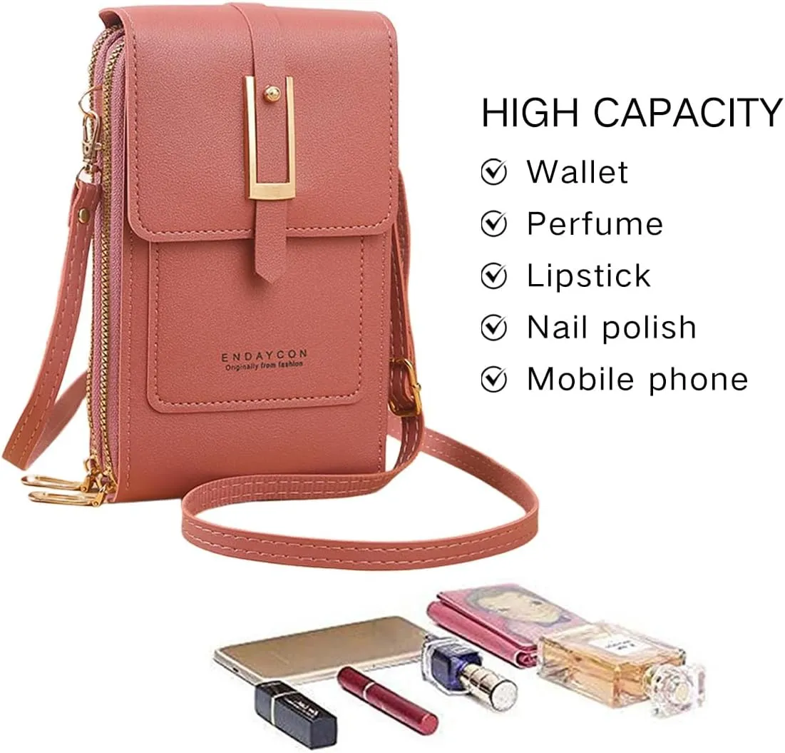 Crossbody Bags for Women, Small Touchscreen Purse, Trendy Shoulder Wallet with Card Slots