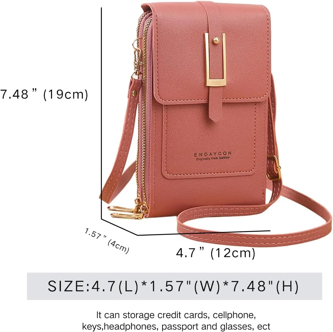 Crossbody Bags for Women, Small Touchscreen Purse, Trendy Shoulder Wallet with Card Slots