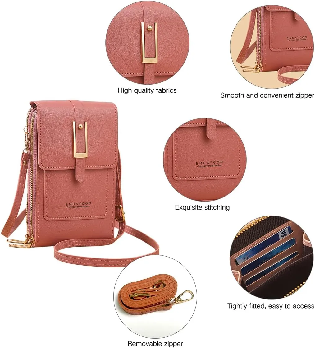 Crossbody Bags for Women, Small Touchscreen Purse, Trendy Shoulder Wallet with Card Slots