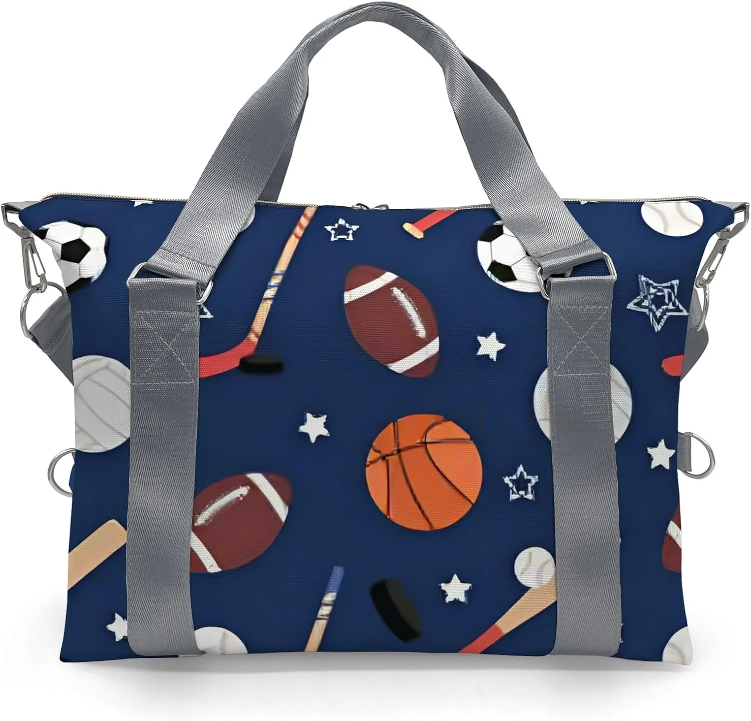 Custom Gift Sport Rugby Balls Soccer Ice Gym Duffel Bag – Travel Bag for Women and Men,Sports Gym Bag,Weekender Bag,Overnight Bag,Travel Tote Bags for Sports Workout with Name