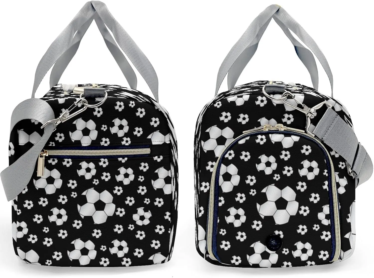Custom Gift Sport Soccer Balls Black Gym Duffel Travel Bag for Women Men,Sports Gym Bag,Overnight Bag,Travel Tote Bags for Sports Name