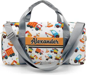 Custom Kids Construction Dump Truck Duffel Overnight Dance Bag for Girls Personalized Dance Duffle Bag for Women Girls Customized Kids Gifts