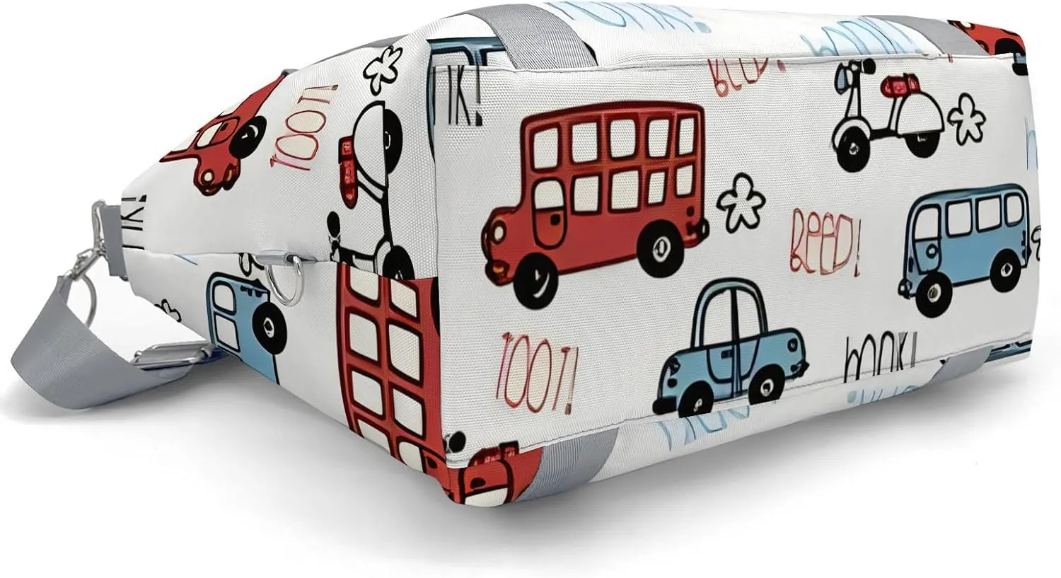 Custom Kids Duffel Overnight Dance Bag for Girls,Red Blue Beep Car Personalized Dance Duffle Bag for Women Girls Customized Kids Gifts