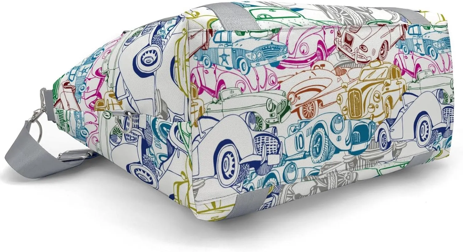 Custom Kids Duffel Overnight Dance Bag for Girls,Retro Car Collage Personalized Dance Duffle Bag for Women Girls Customized Kids Gifts