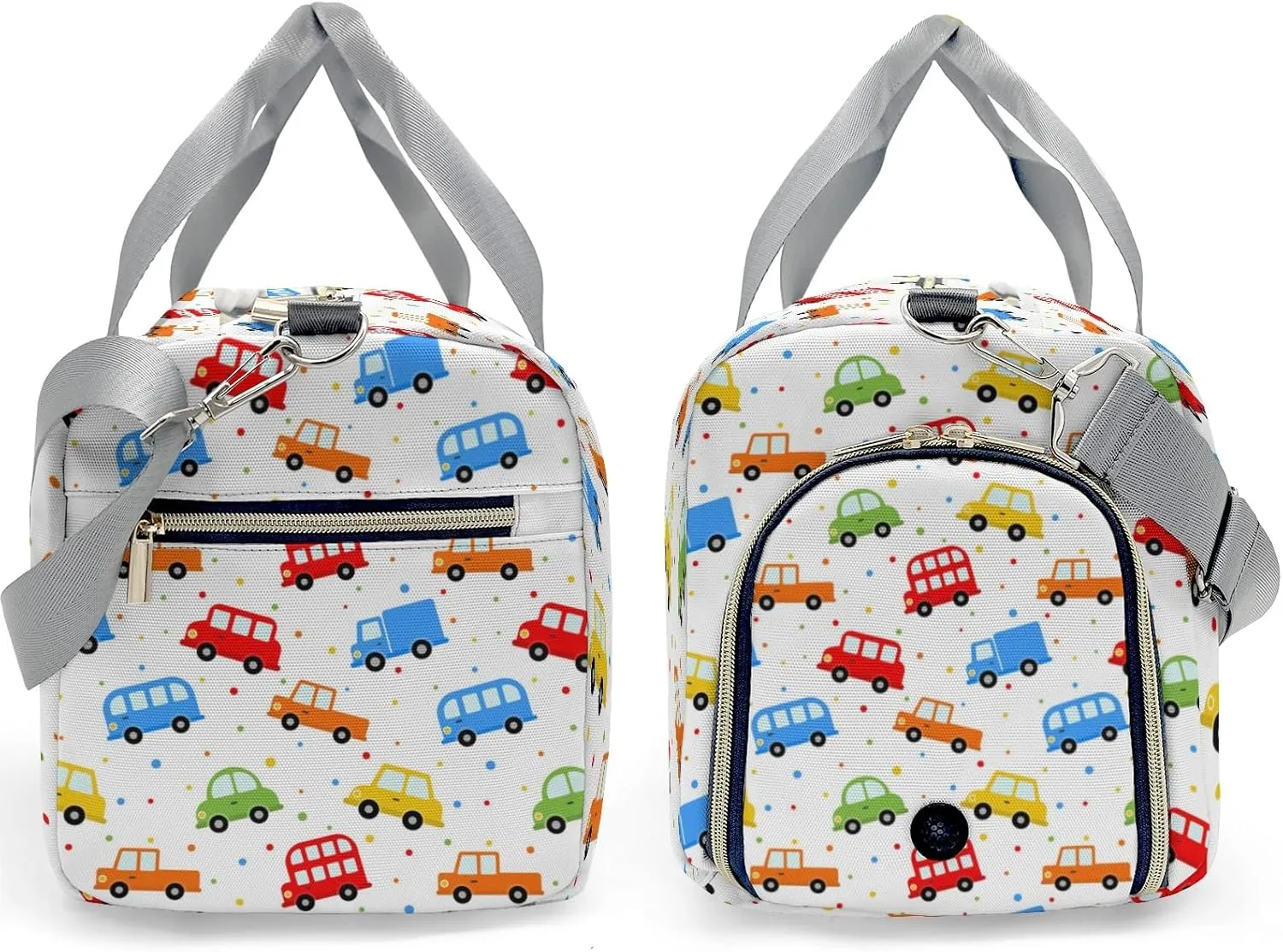 Custom Kids Duffel Overnight Dance Bag for Girls,Trucks Cars Buses Vehicles Personalized Dance Duffle Bag for Women Girls Customized Kids Gifts