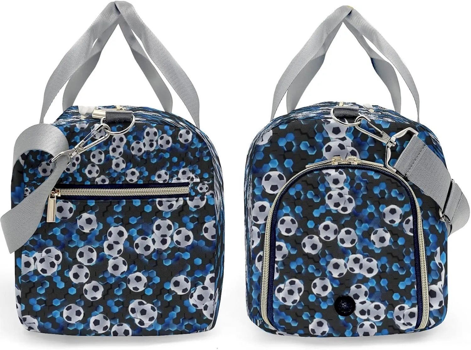 Custom Kids Football Soccer Print Duffel Overnight Dance Bag for Girls Personalized Dance Duffle Bag for Women Girls Customized Kids Gifts