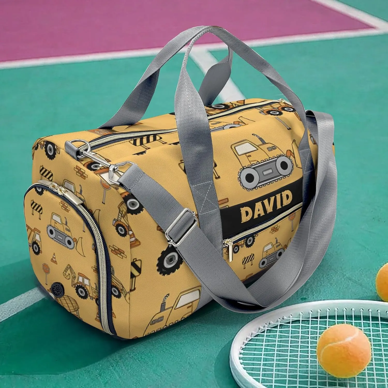 Custom Kids Truck Duffel Overnight Dance Bag for Girls Personalized Dance Duffle Bag for Women Girls Customized Kids Gifts