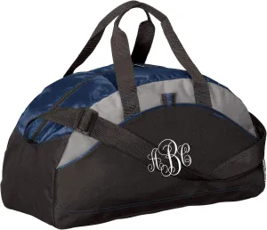 Custom Sport Duffel Bag for Men Women (Contrast Medium) - Add Your Monogram - Personalized Weekender Bag for Gym, Overnight, Travel