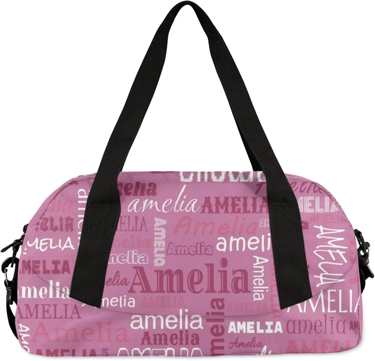 Custom Sports Duffel Bag with Name Personalized Gymnastics Bag for Women Men Dance Ballet Bag Travel Duffels Lightweight 18.5in, Berry