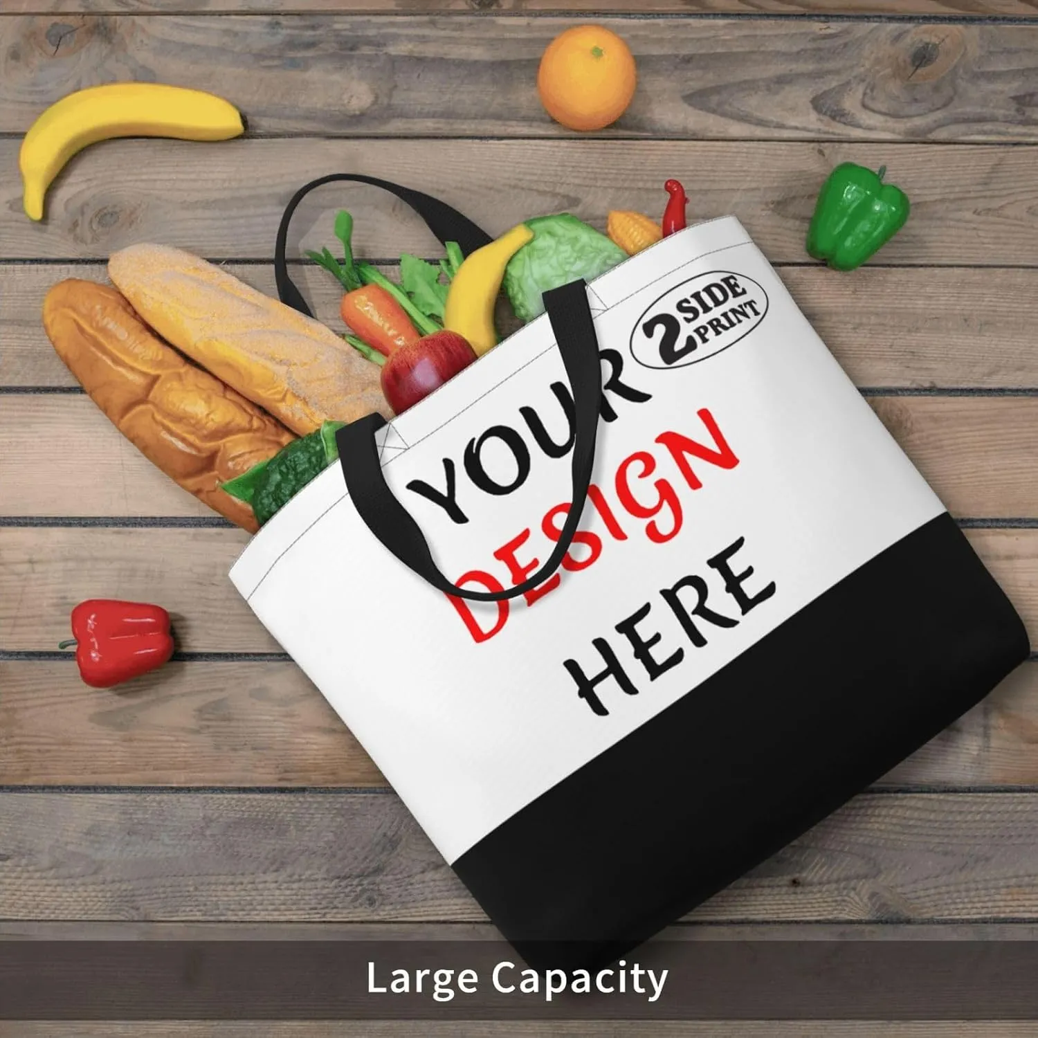 Custom Tote Bags Add Your Design For Business Travel Personalized Shoulder Beach Bag For Women Teachers