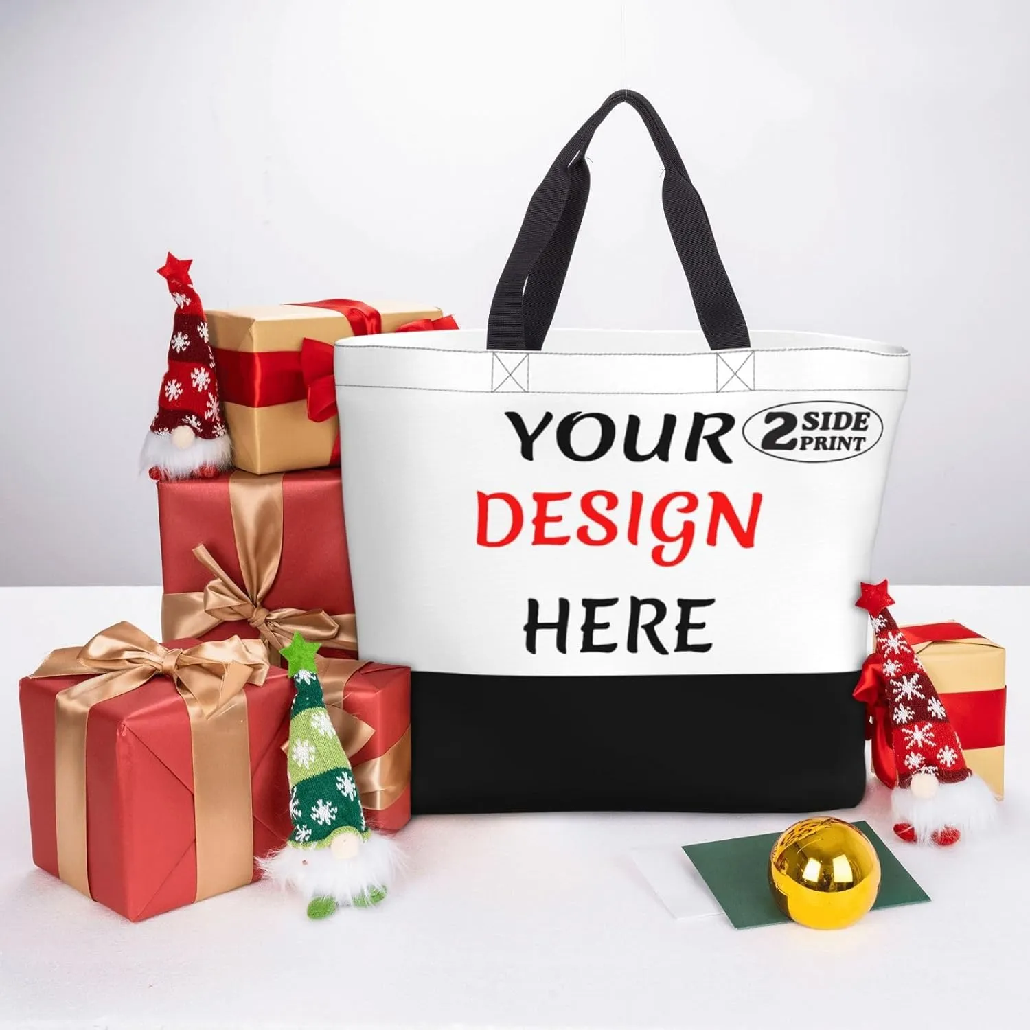 Custom Tote Bags Add Your Design For Business Travel Personalized Shoulder Beach Bag For Women Teachers