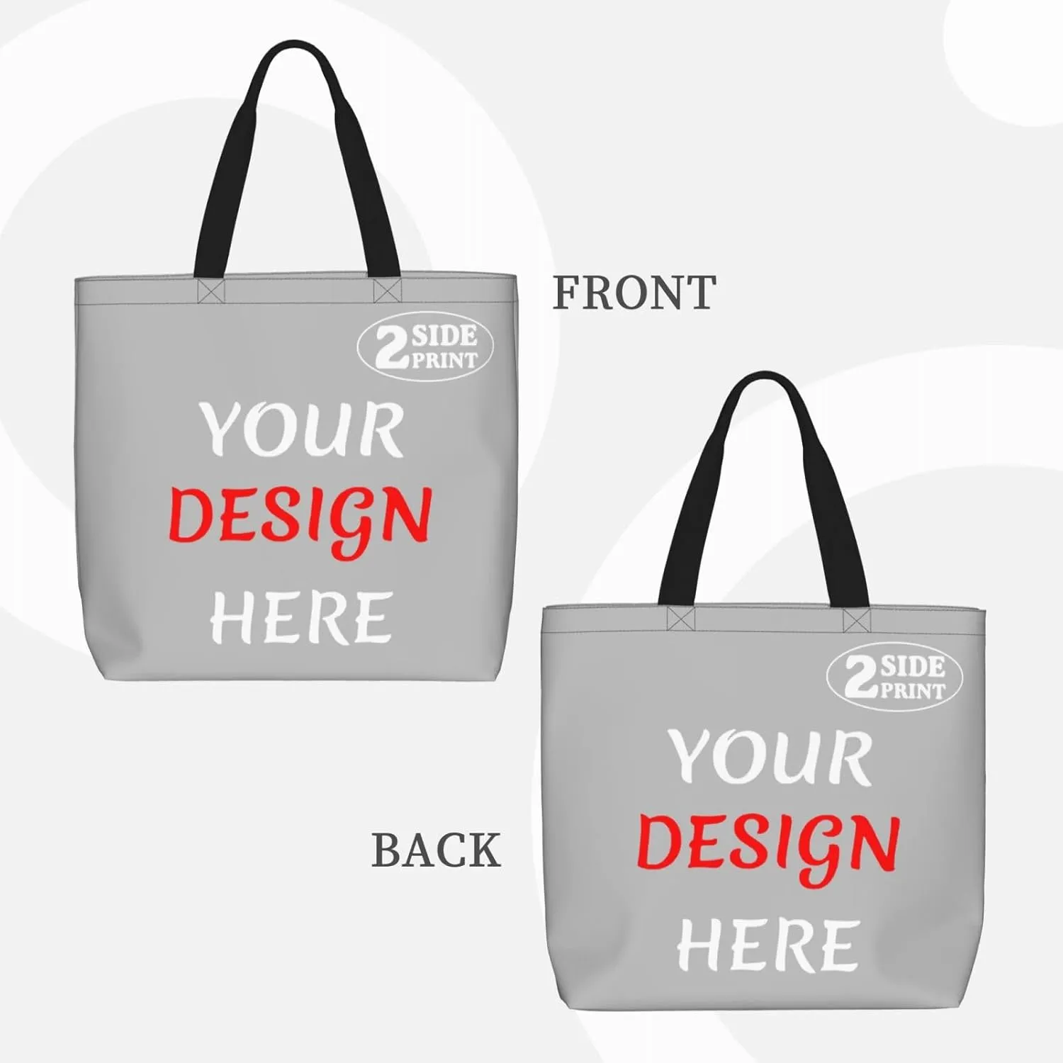 Custom Tote Bags Custom Bag Add Your Design For Business Work Travel Personalized Shoulder Bag