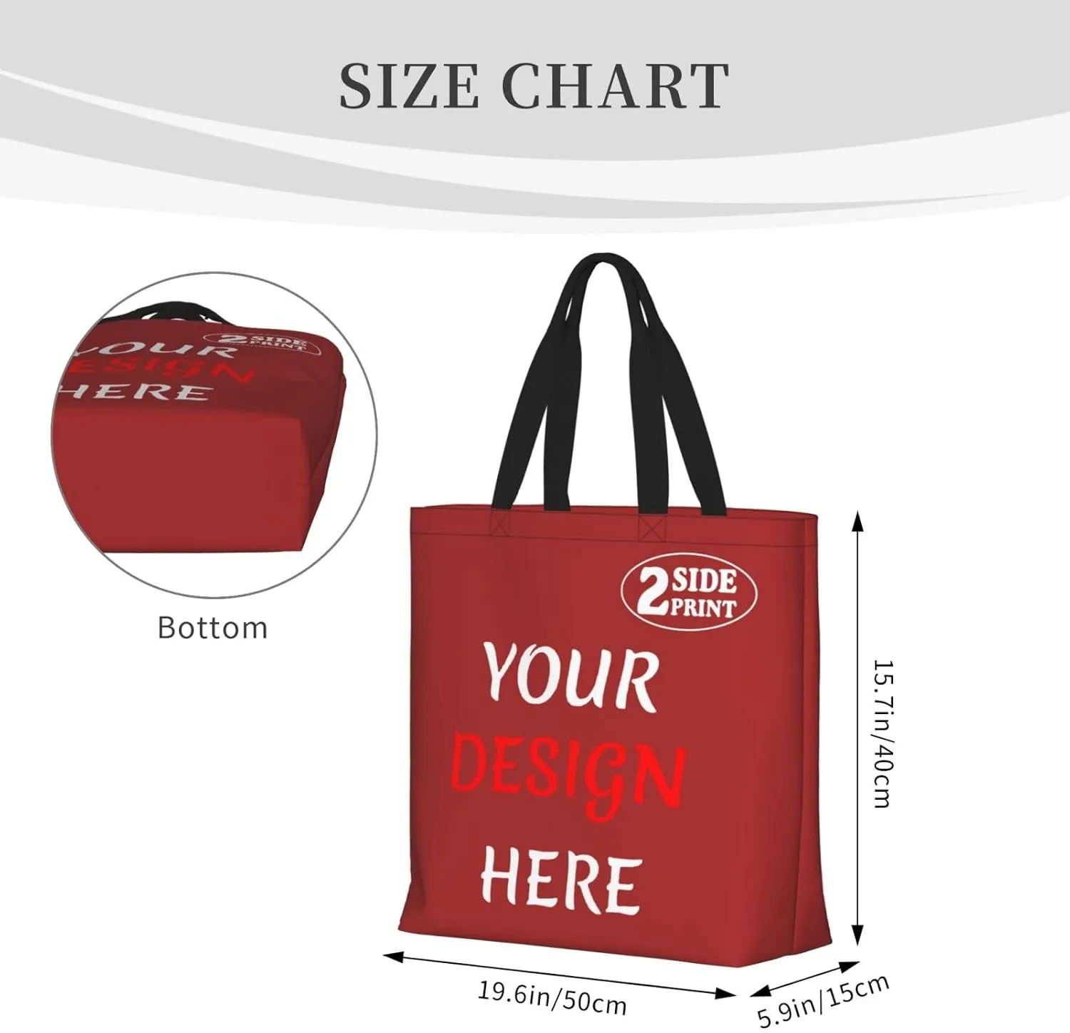 Custom Tote Bags Custom Bag Add Your Design For Business Work Travel Personalized Shoulder Bag