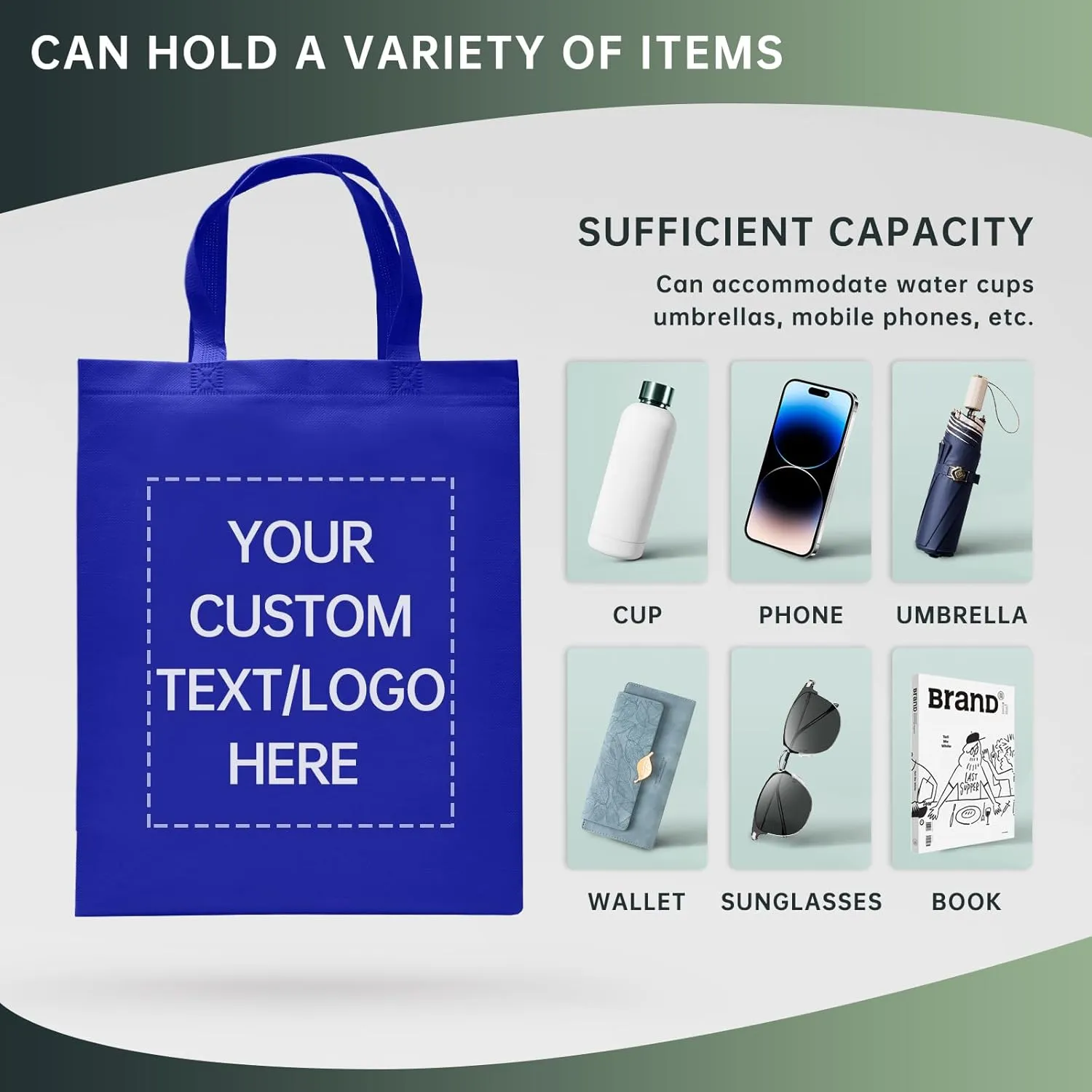 Customizable Tote Bags-100 Ideal for Sales,Business Activities,shopping,Parties,store,advertisement