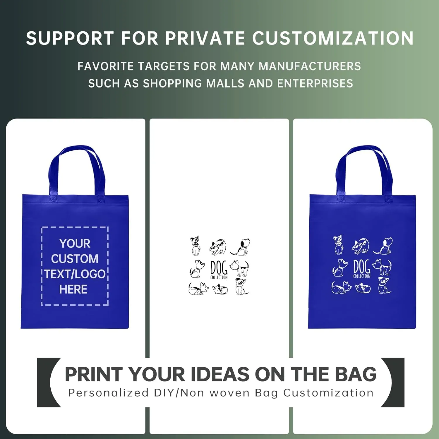 Customizable Tote Bags-100 Ideal for Sales,Business Activities,shopping,Parties,store,advertisement