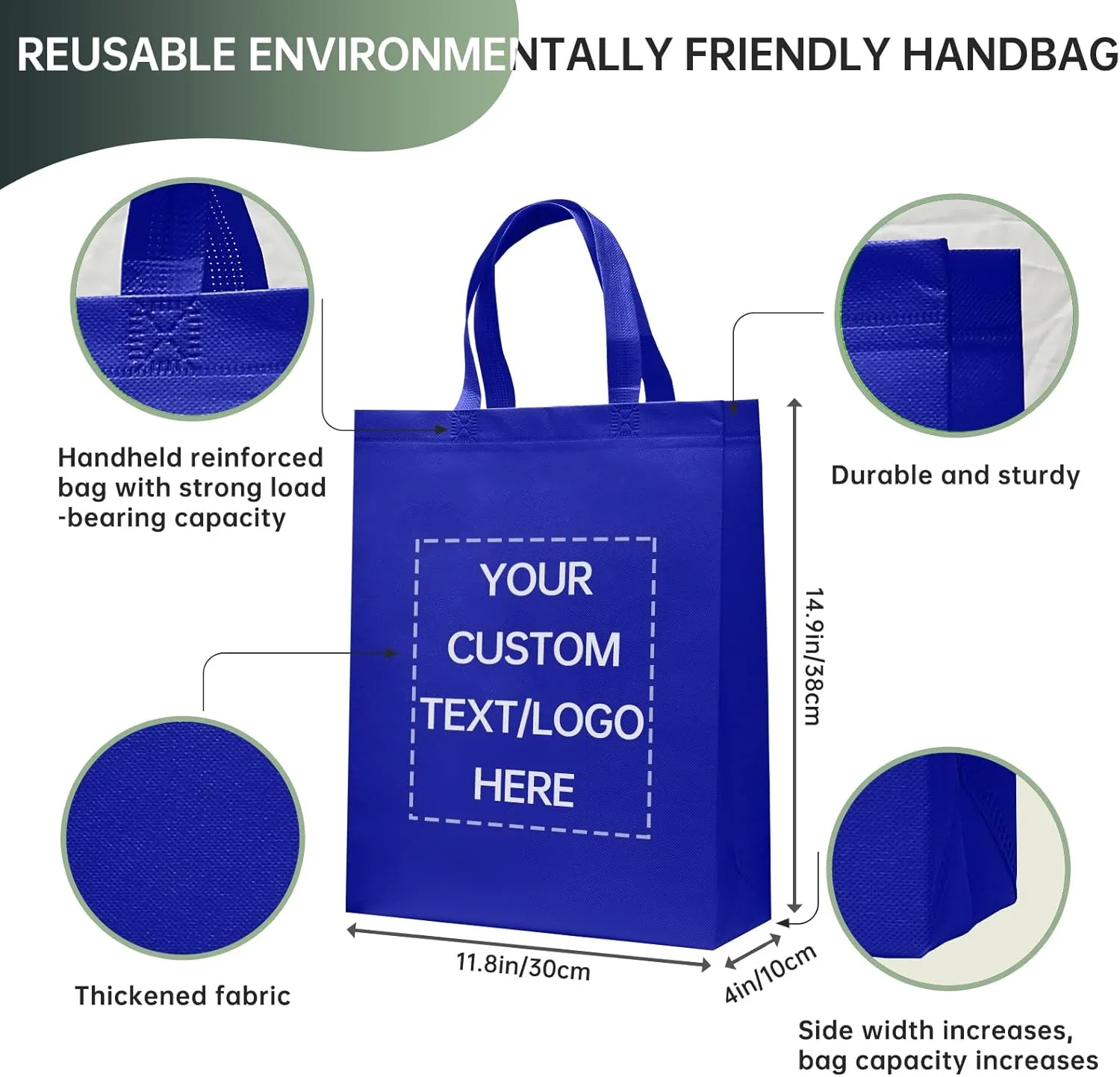 Customizable Tote Bags-100 Ideal for Sales,Business Activities,shopping,Parties,store,advertisement
