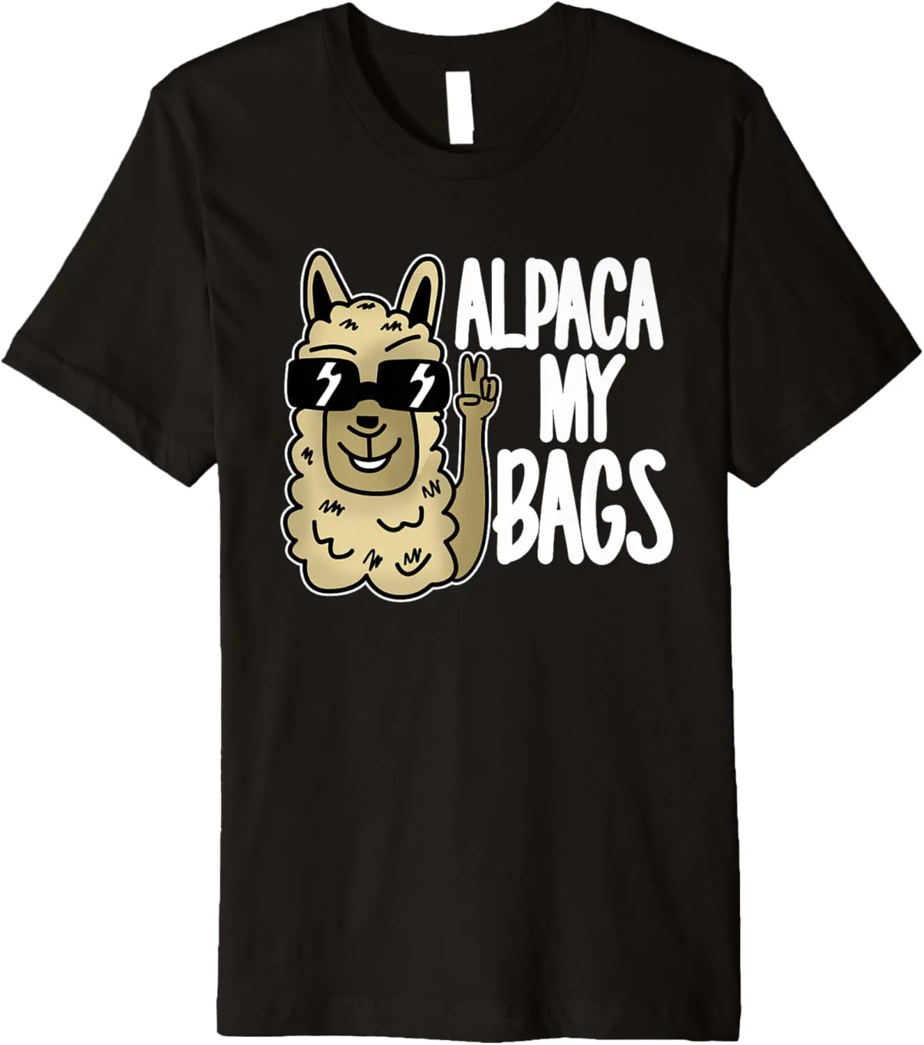 Cute Alpaca My Bags Graphic Llama SayingsDesigner Illustrati Premium T-Shirt