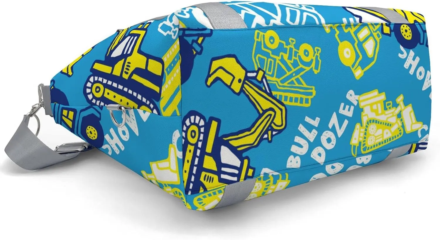 Cute Bulldozer Car Truck Personalized Kids Duffel Swim Bag for Boys,Customized Swim Duffle Bag for Boys Man Kids Gifts