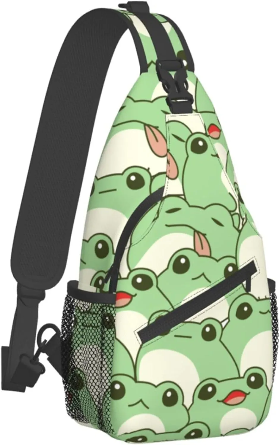 cute frog Chest Crossbody Multipurpose Crossbody Sling Backpack Premium Chest Crossbody Casual Crossbody Bags Daypack