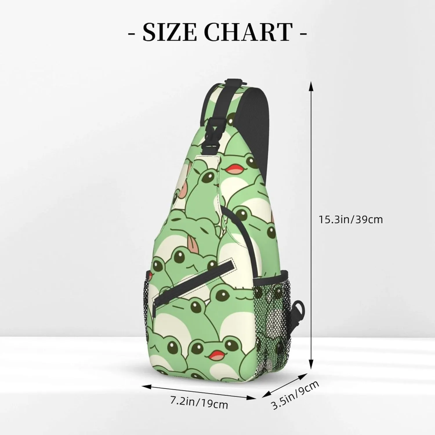 cute frog Chest Crossbody Multipurpose Crossbody Sling Backpack Premium Chest Crossbody Casual Crossbody Bags Daypack