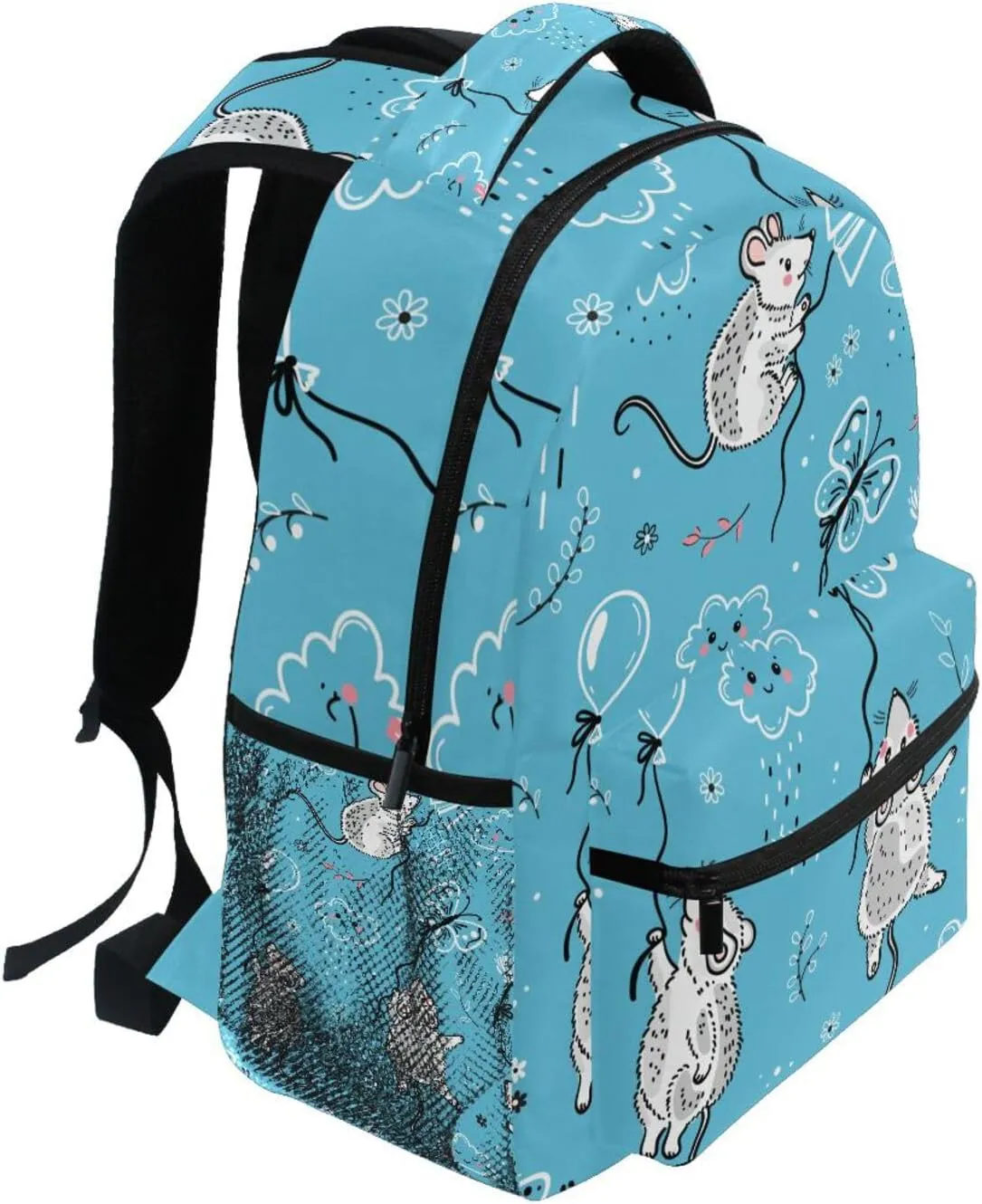 Cute Mouse Or Rats Balloon Boys Girls Kids School Backpacks Bookbag, School Bag Travel Backpack Daypack