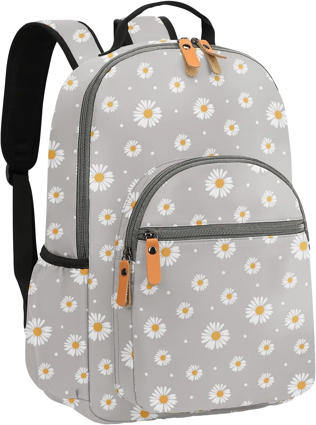 Daisy Travel Backpack for Women Laptop Backpack Water Resistant College Stylish Backpacks Dapack Shoulder Carry On Bag Gray