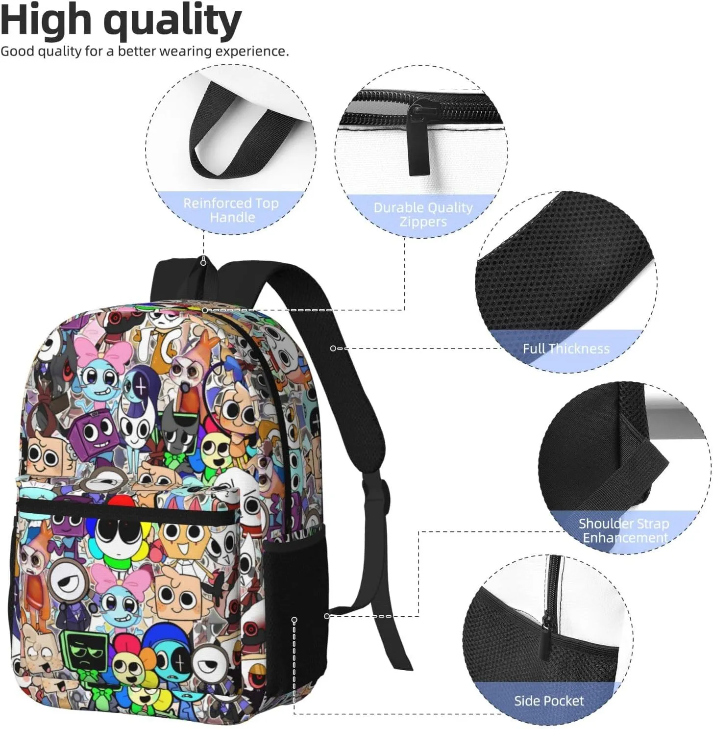 Dandys World Backpack 17 Inch, Large Capacity Lightweight Carry-On Backpack, Waterproof Casual Outdoor Hiking Daypack