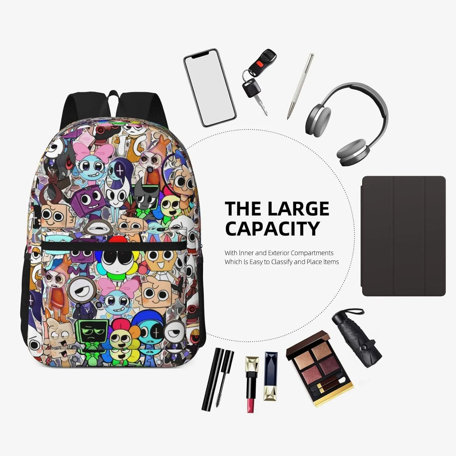 Dandys World Backpack 17 Inch, Large Capacity Lightweight Carry-On Backpack, Waterproof Casual Outdoor Hiking Daypack