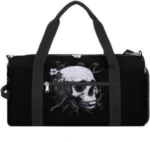 Decay Skull Unisex Gym Bag Waterproof Sports Duffels Travel Gear With Laundry Shoe Compartment