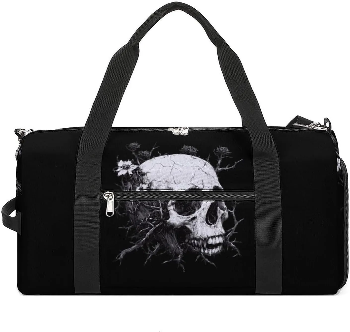 Decay Skull Unisex Gym Bag Waterproof Sports Duffels Travel Gear With Laundry Shoe Compartment