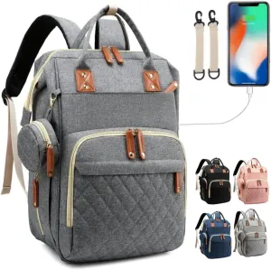 Diaper Baby Changing Bag | Ultra Lightweight Baby Backpack Diaper Bag | Travel Diaper Bag With Portable Changing | Large Unisex Backpack Nappy Bags | Diaper Bags for Baby Boy (Dark Grey)