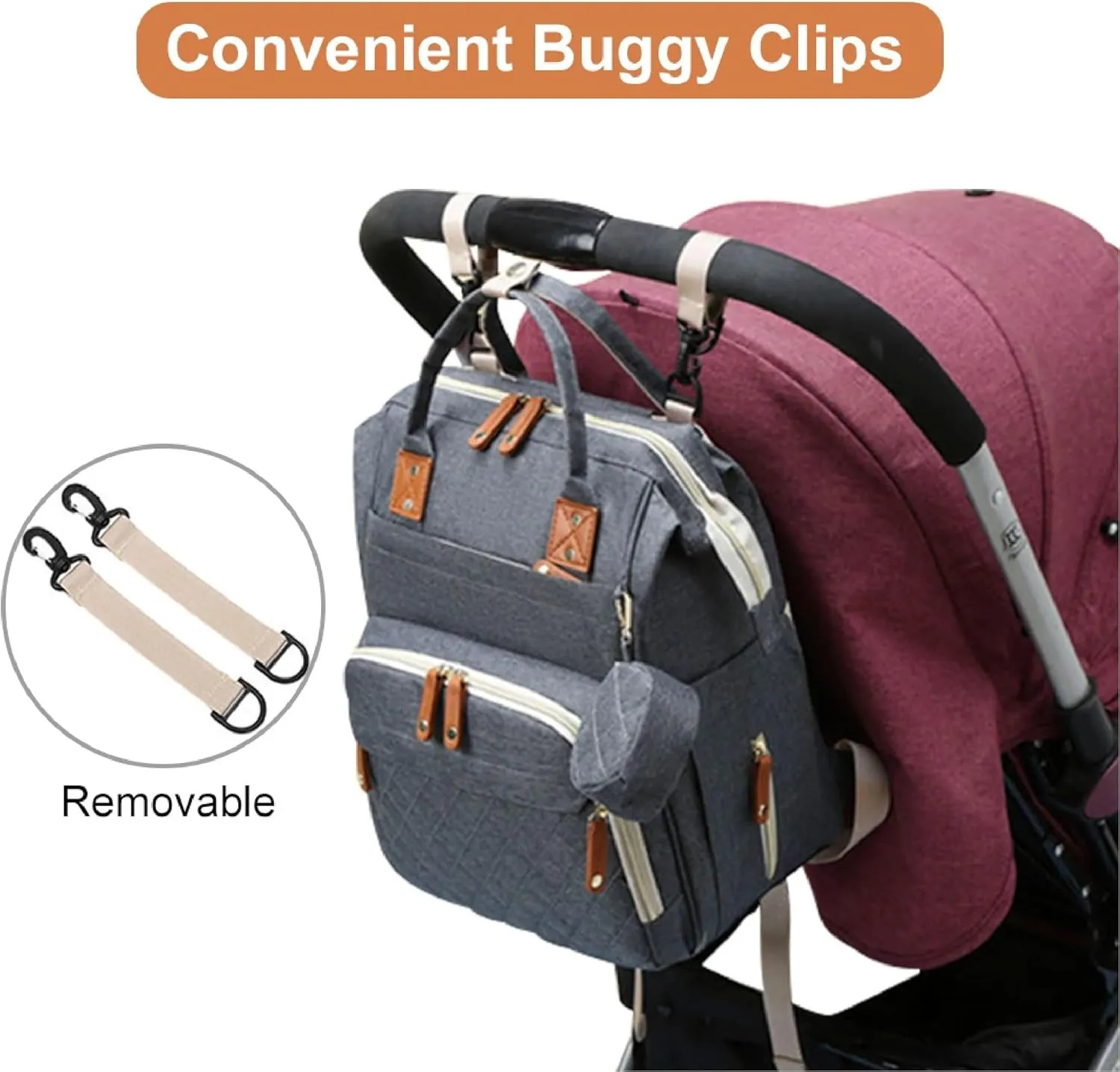 Diaper Baby Changing Bag | Ultra Lightweight Baby Backpack Diaper Bag | Travel Diaper Bag With Portable Changing | Large Unisex Backpack Nappy Bags | Diaper Bags for Baby Boy (Dark Grey)