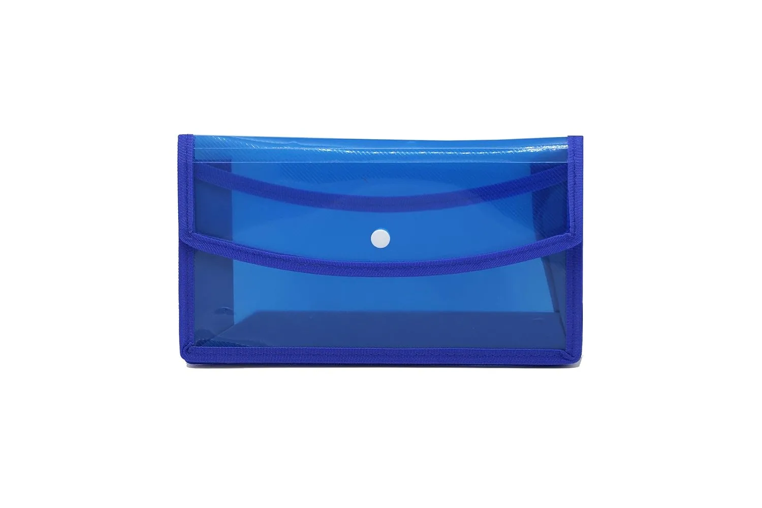 Digismart* Cheque Book Folder | Document Bag | Best for A5 Size Paper | Crossline Texture | Blue - Pack of 1 (Yellow, Red, Green, Blue)