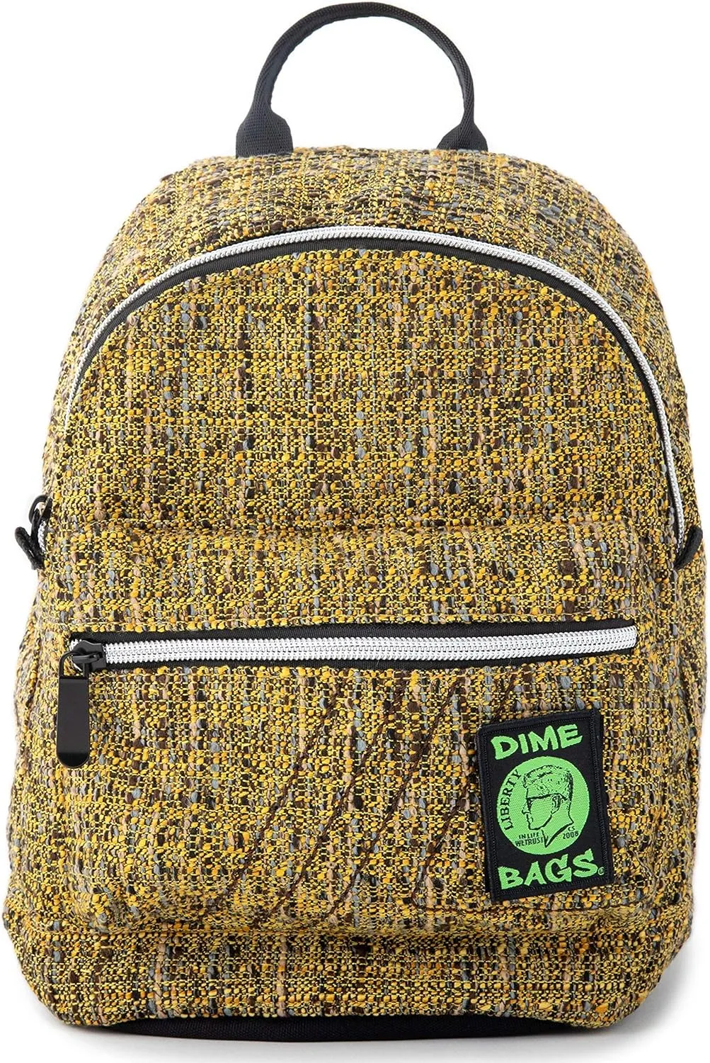 DIME BAGS - Festy Bound, Stylish Mini Backpack with (Hemp Material, Static Amber)