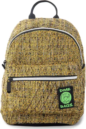 DIME BAGS - Festy Bound, Stylish Mini Backpack with (Hemp Material, Static Amber)