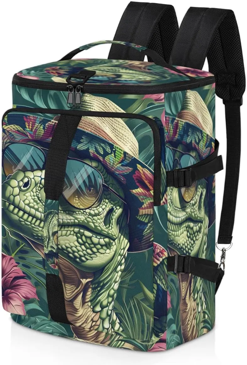 Dinosaur Travel Backpack Carry On Flight Approved for Women Men, 18.9 Inch Large Dinosaur Jungle Funny Airline Approved Luggage Weekender Backpacks