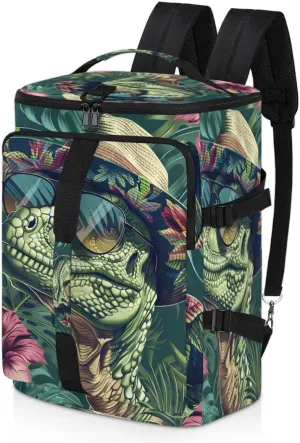 Dinosaur Travel Backpack Carry On Flight Approved for Women Men, 18.9 Inch Large Dinosaur Jungle Funny Airline Approved Luggage Weekender Backpacks