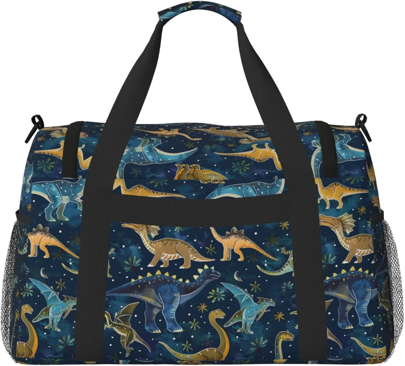 Dinosaurs Cute Travel Weekender Overnight Bags Foldable Hand Travel Bag Sport Gym Duffel Bag For Men Women