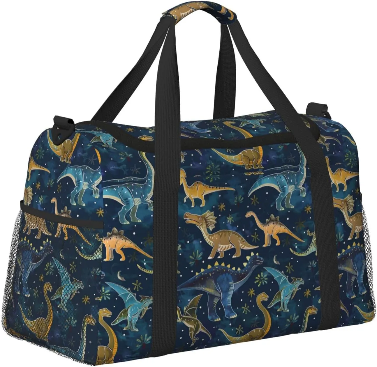 Dinosaurs Cute Travel Weekender Overnight Bags Foldable Hand Travel Bag Sport Gym Duffel Bag For Men Women
