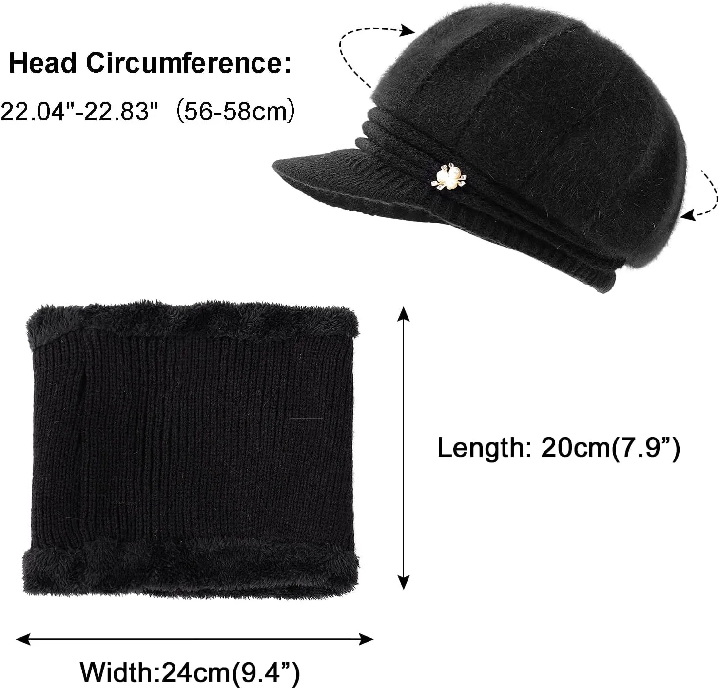 DOCILA Fashion Women Flower Cloche Caps Warm Knit Bucket Bowler Hats Vintage Wrinkled Beanie Caps