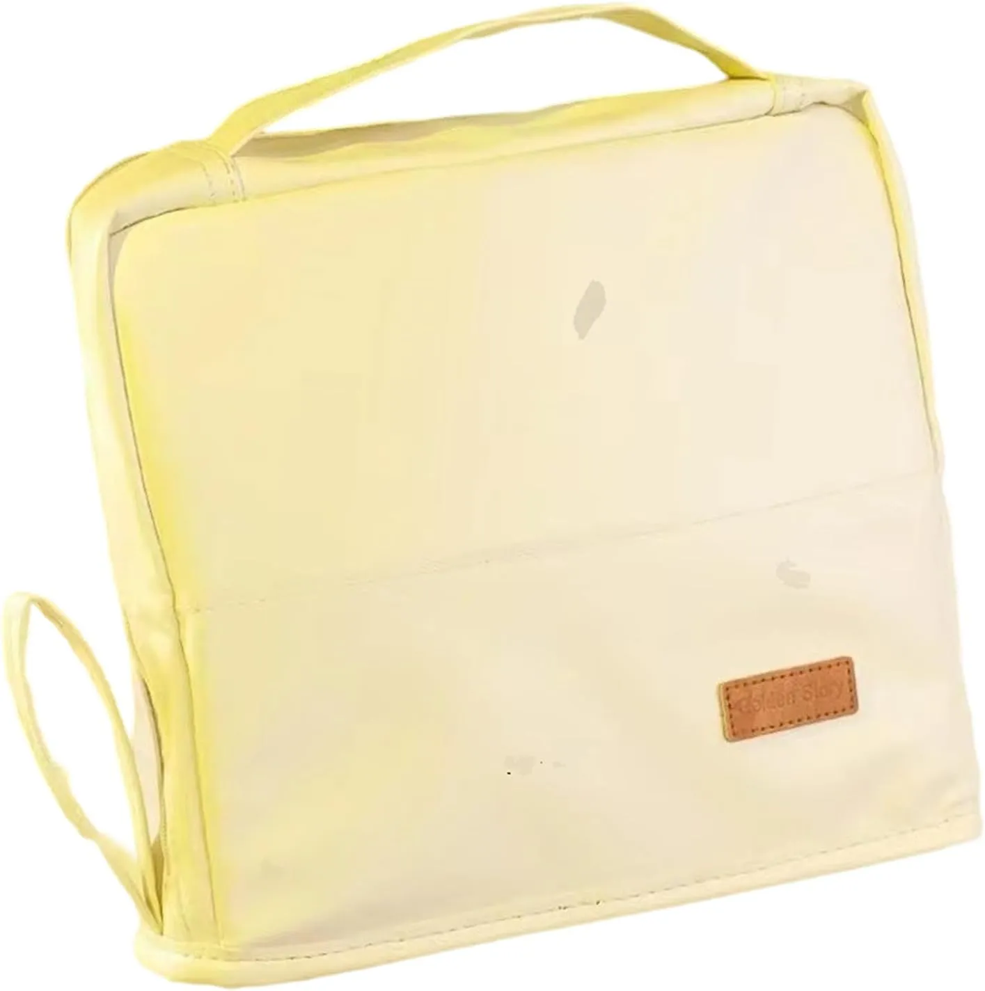 Doresty Makeup Bag, Standing Makeup Bag – Portable, Large Capacity Waterproof Multifunctional Make Up Bags (Leather Beige)